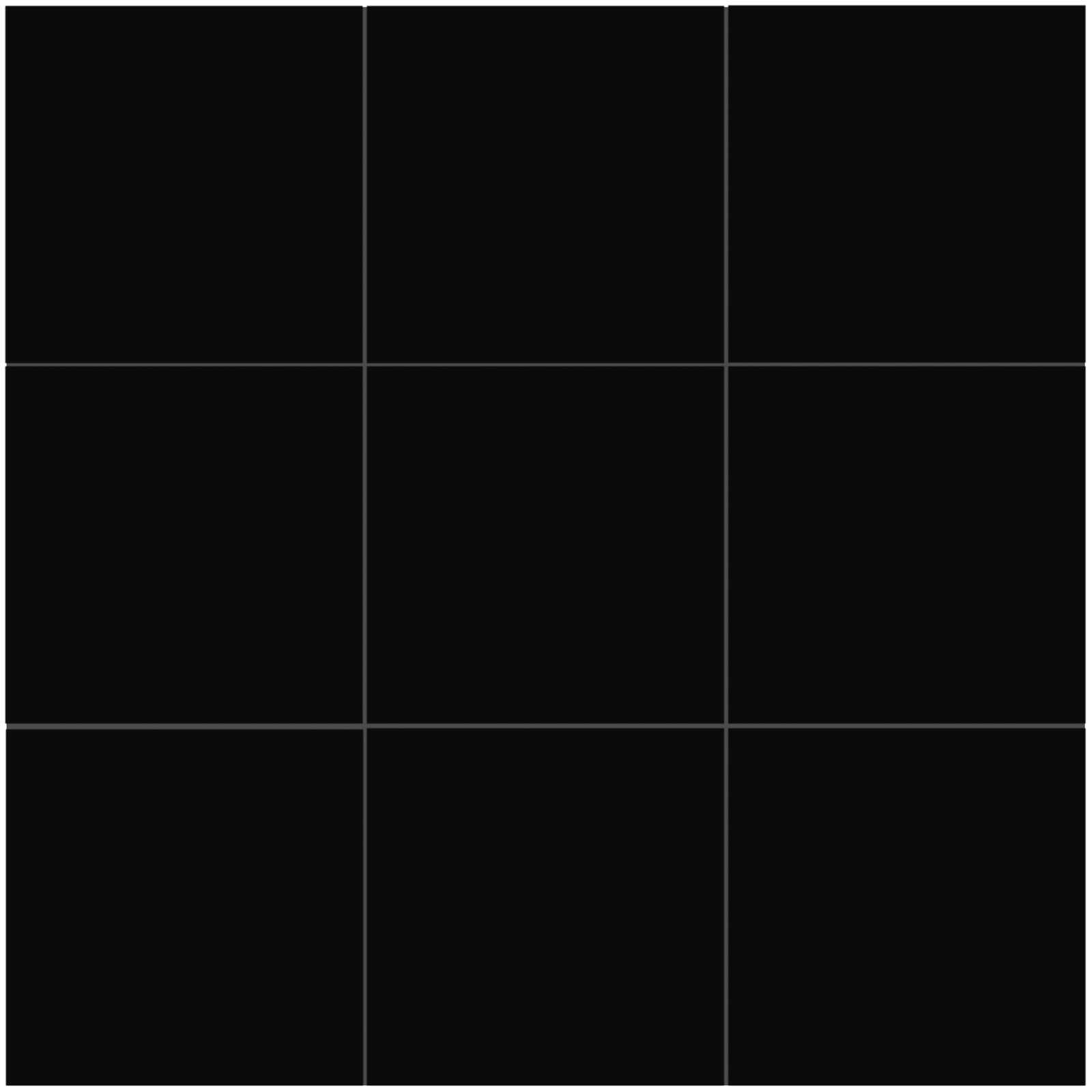 Kenzo 8" x 8" Porcelain Patterned Tile, Black