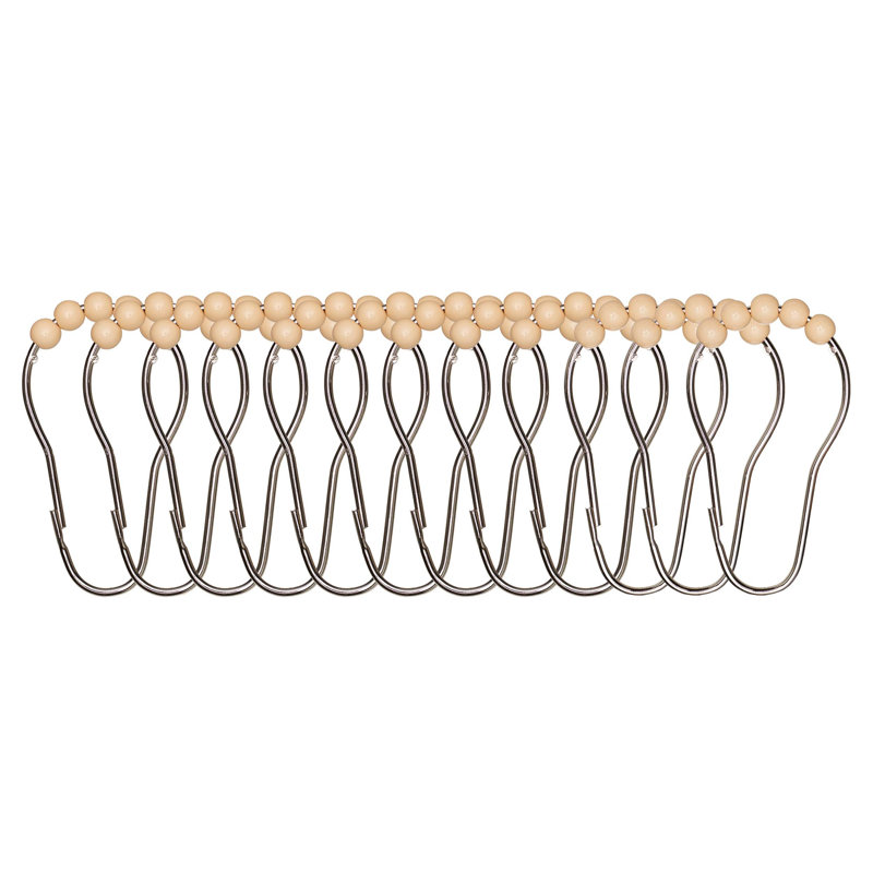 Stainless Steel Rust Resistant Shower Curtain Hook, Yellow