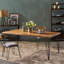 ZION INDUSTRIAL WOOD AND METAL RECTANGULAR DINING TABLE