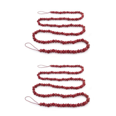 Guirlande de perles de bois (ensemble de 2)