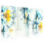Peinture murale sur toile tendue à l'aquarelle, motif floral de lotus (paquet de 3)-379334249