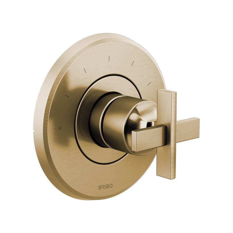 Levoir® Sensori® Thermostatic Valve Trim, Luxe Gold, Cross