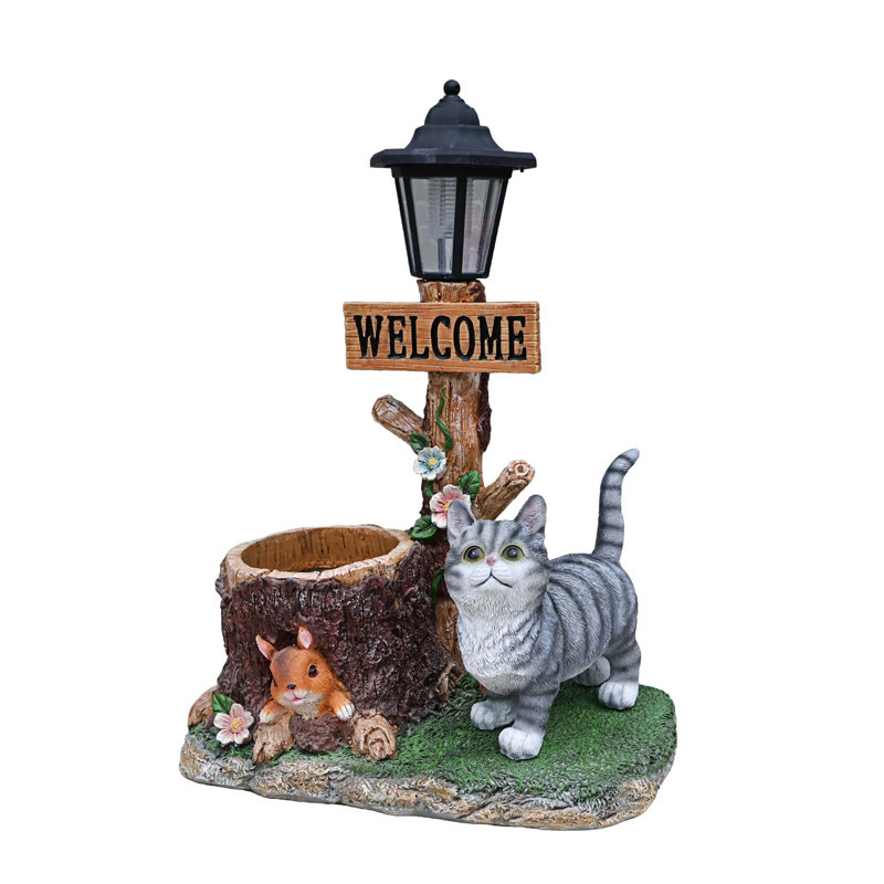 Statue chat pour jardin