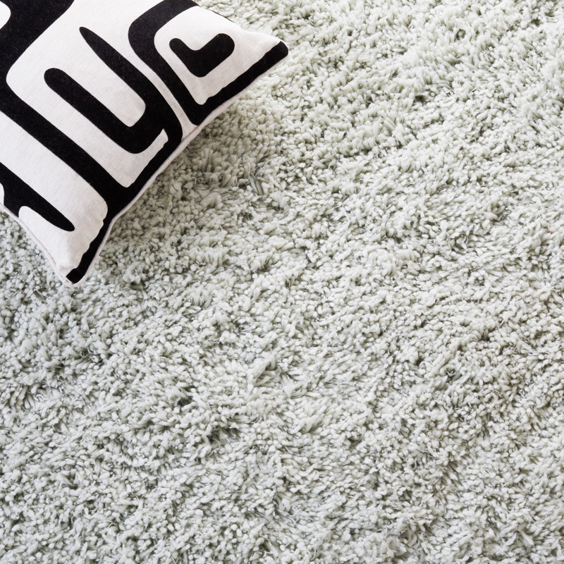Coltson Shag Hand Tufted Performance Solid Color Rug, Rectangle 4' x 6'