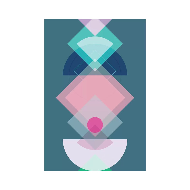 Geometric Play I by Mareike Böhmer - Wrapped Canvas Gallery-Wrapped Canvas Giclée, 20.32 cm H x 30.48 cm W