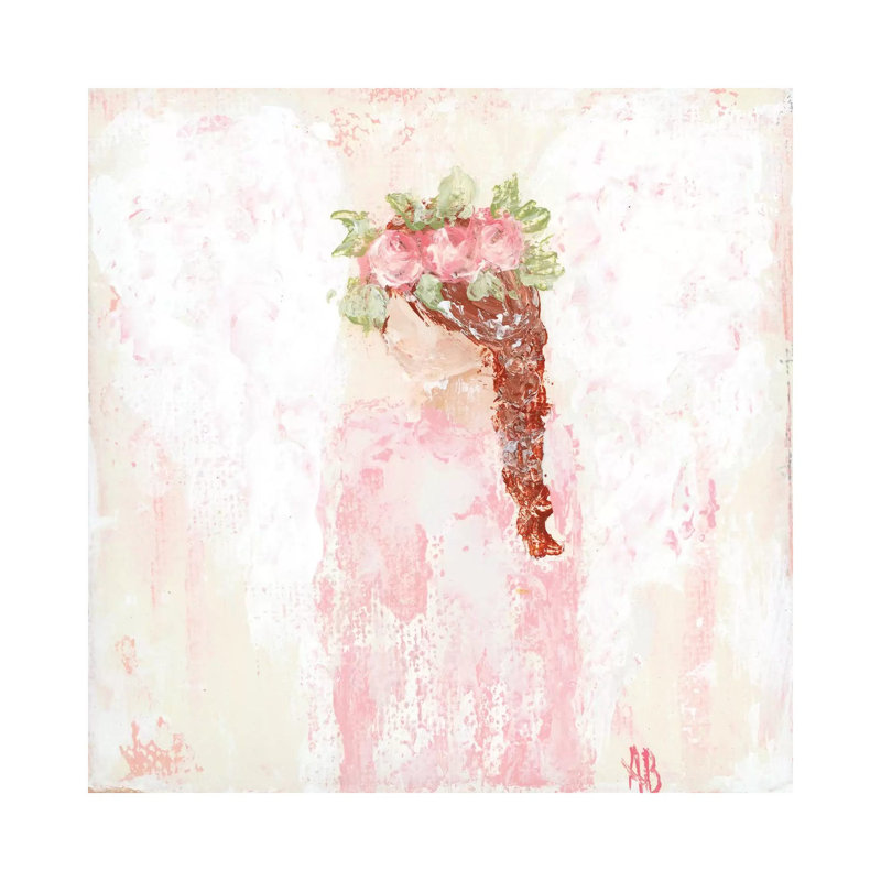 Pink Angel by Ashley Bradley - Print on Canvas, 66.04 cm H x 66.04 cm W x 1.91 cm D, Wrapped Canvas
