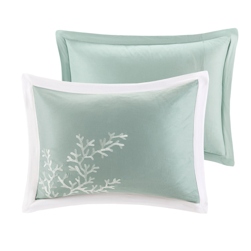 Édredon simple surdimensionné en coton avec taie décorative avec jupe de lit