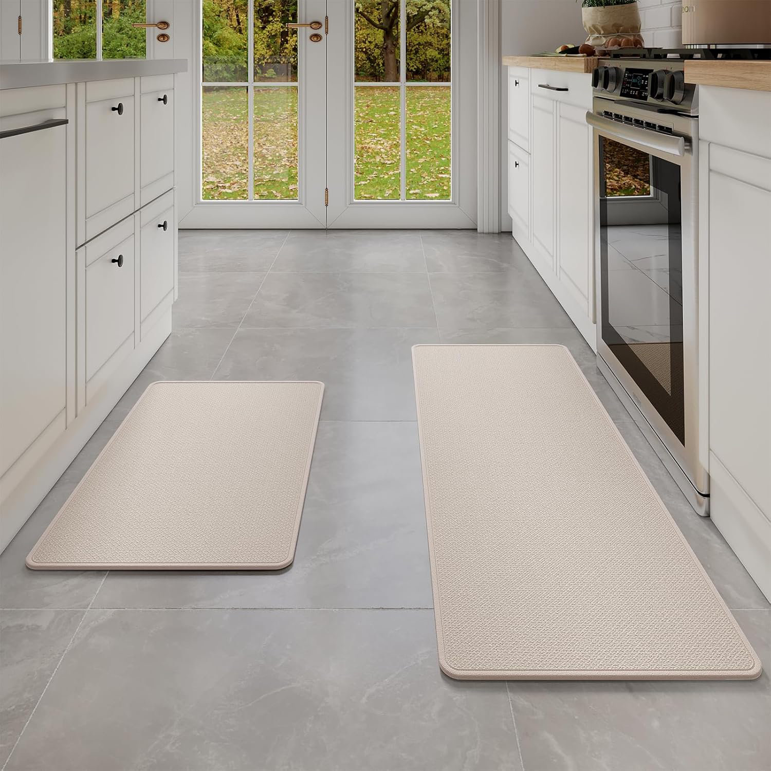 Rosecliff Heights Non-Slip Kitchen Rugs 17"x30"+17"x59" | Wayfair