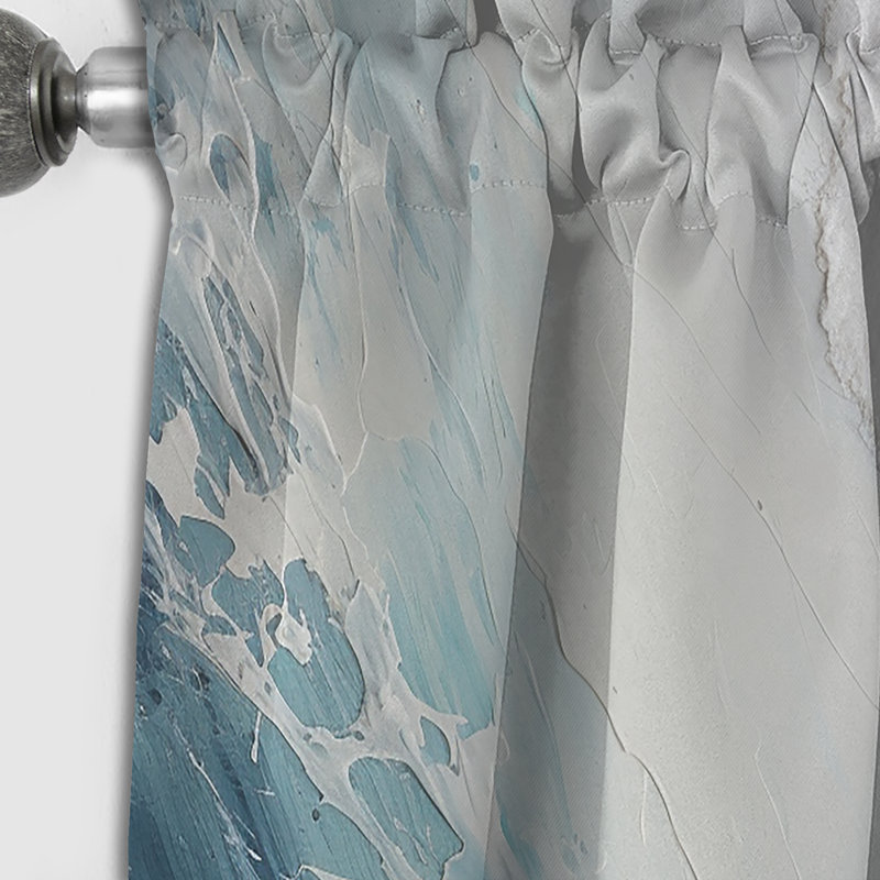 Rideau occultant en velours doux de couleur douce pour la plage I - Coastal Beach, L 52 po x L 84 po