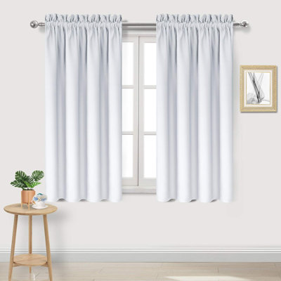 2 Panels 85% Blackout Curtains – Thermal Insulated, Energy Saving & Noise Reducing Bedroom and Living Room Curtains, Set of 2 Rod Pocket Curtain Panels