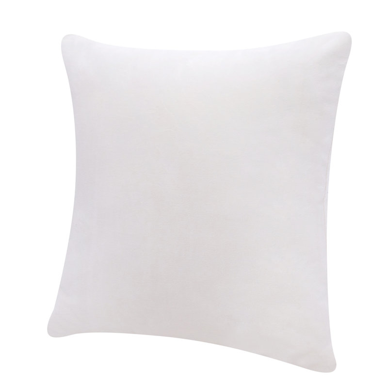 Ivory Velvet Handmade Square Cotton Throw Pillow