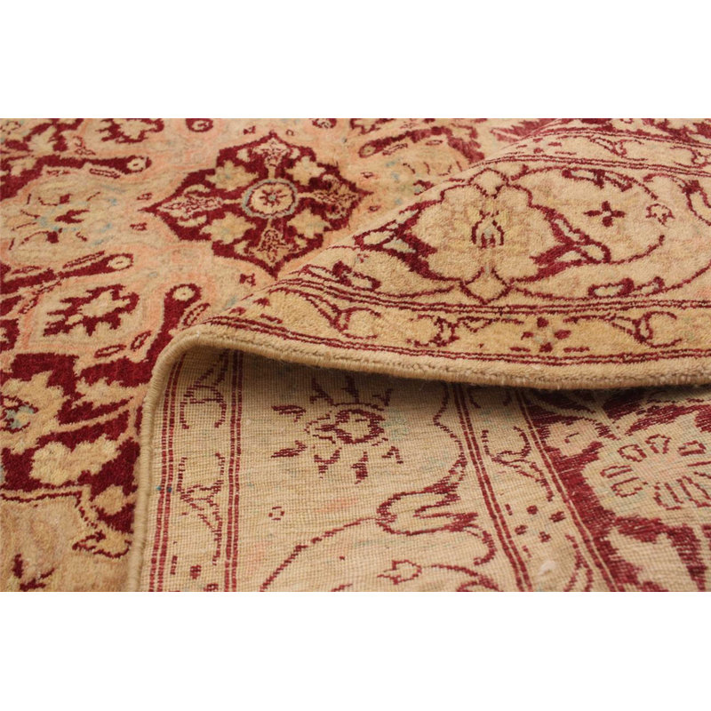 Tapis de zone en laine ushak 4 pi 6 po x 7 pi 1 po one-of-kind main-noué la 2010 Paulene