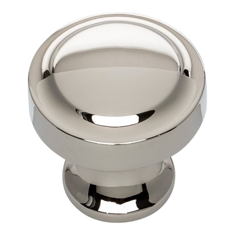 Bradbury 1 1/4" Diameter Round Knob, Polished Nickel