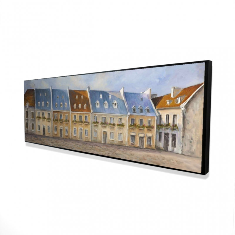 Vieille ville de Québec, reproduction sur toile, H 16 po x l 48 po