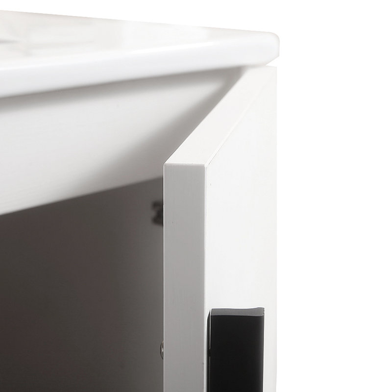 Ensemble de meuble-lavabo simple 30,09 po avec plateau en céramique Queena