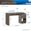 Bureau extensible Techni Mobile, noyer-123266602