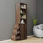Vitrine de rangement autoportante avec tiroirs latéraux et tablettes à 4 niveaux-663175015