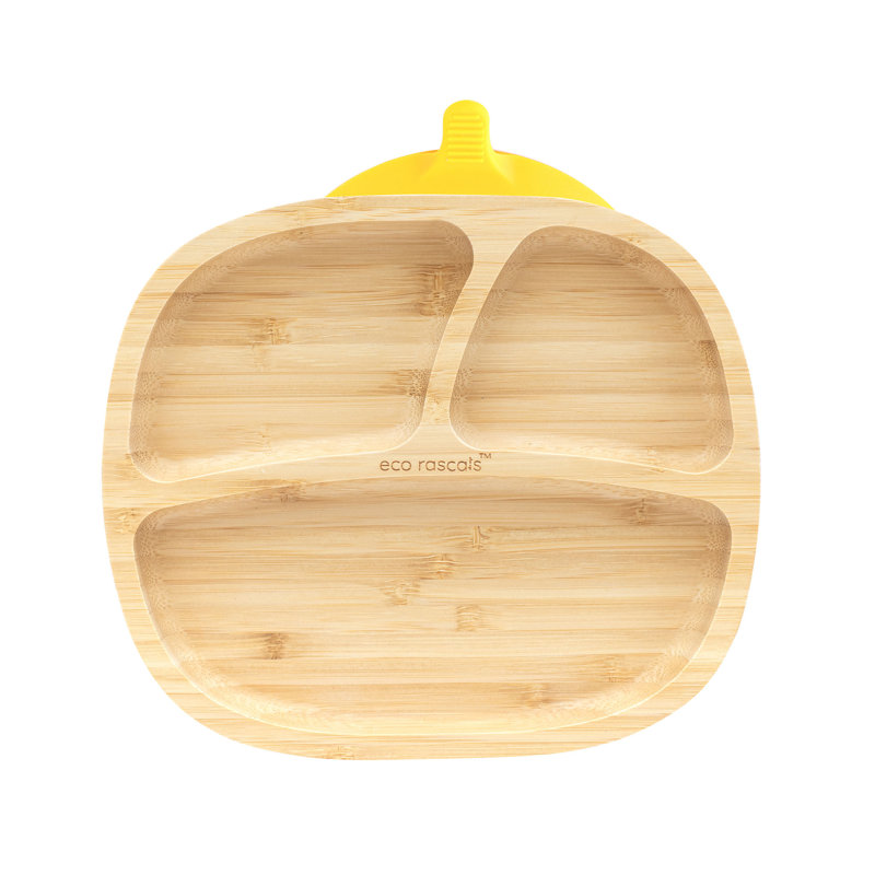 Bamboo Toddler Plate, Yellow