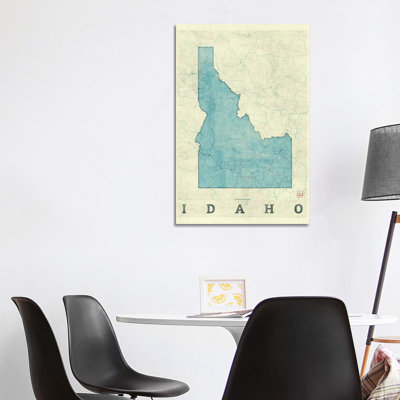 Idaho Map by Hubert Roguski - Wrapped Canvas Print