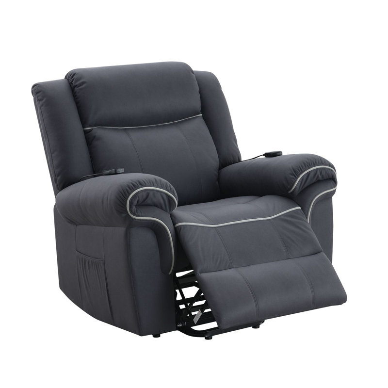 Fauteuil inclinable électrique en microfibre Domana