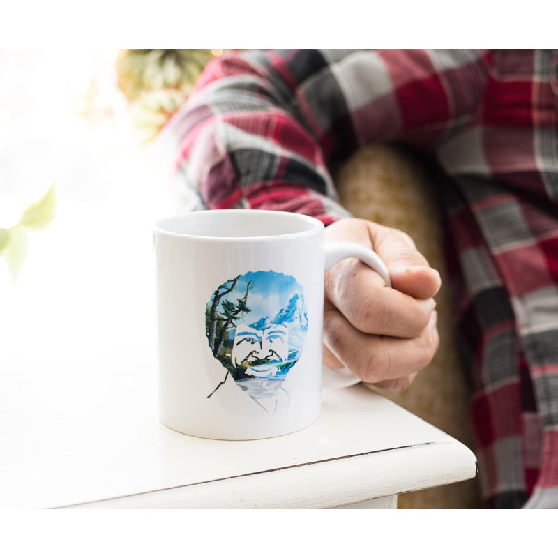 Tasse en céramique Bob Ross Portrait | Peut contenir 11 onces