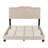 Upholstered Bed Frame with Rivet Design, Modern Velvet Platform Bed with Tufted Headboard-1674355975-1674355972