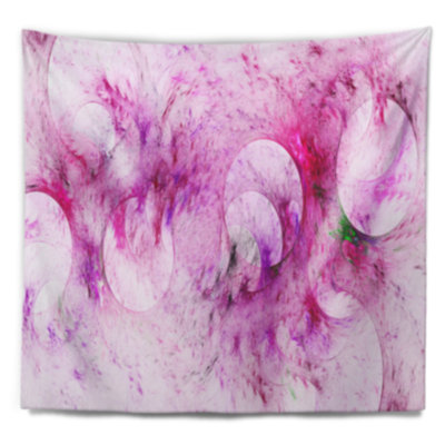 Tapisserie texture en verre fractal blanc rose abstrait