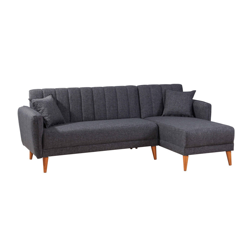 Scoles Sofa & Chaise, Right Hand Facing, Dark Grey