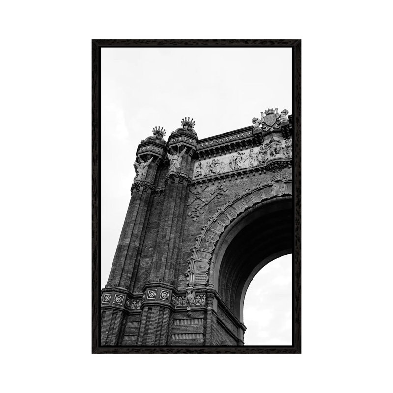 Arc De Triomf De Barcelona by Bethany Young - Print on Canvas, 66.04cm H x 45.72cm W x 3.81cm D, Black Framed