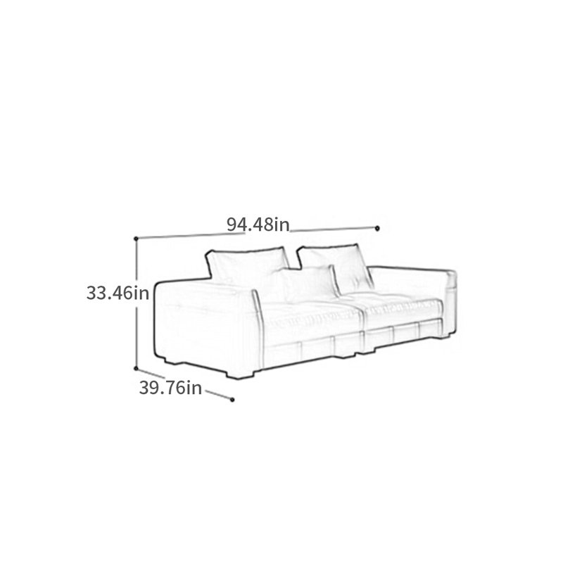 Canapé de luxe rétro français, 3, H 33,46 po x l 94,48 po x P 39,76 po