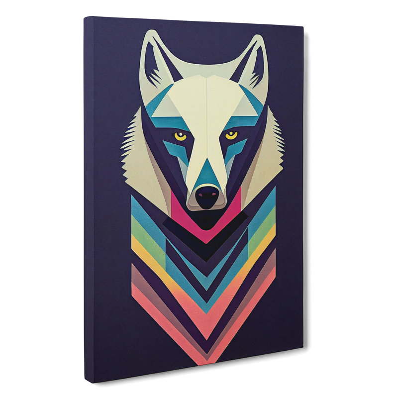Wolf Art Abstract No.2 - Wrapped Canvas Print, 76cm H x 50cm W x 3cm D