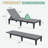 4 Pieces Weather-resistant Patio Lounge Chair, Outdoor Adjustable Chaise Lounge Chair-381066813