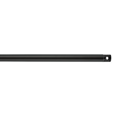 Visual Comfort Fan 48" long 1/2" diameter threaded coastal ceiling fan extension downrod in Midnight Black finish