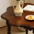 Brown Free form Solid Wood Dining table-1932468395