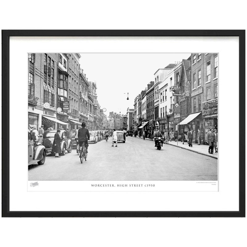 Worcester, High Street C1950 1 Piece Single Picture Frame Wall Art, 60cm H x 80cm W x 2.3cm D