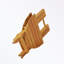 wooden patio table with sturdy legs