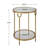 Quanda Mirrored Glass Top End Table