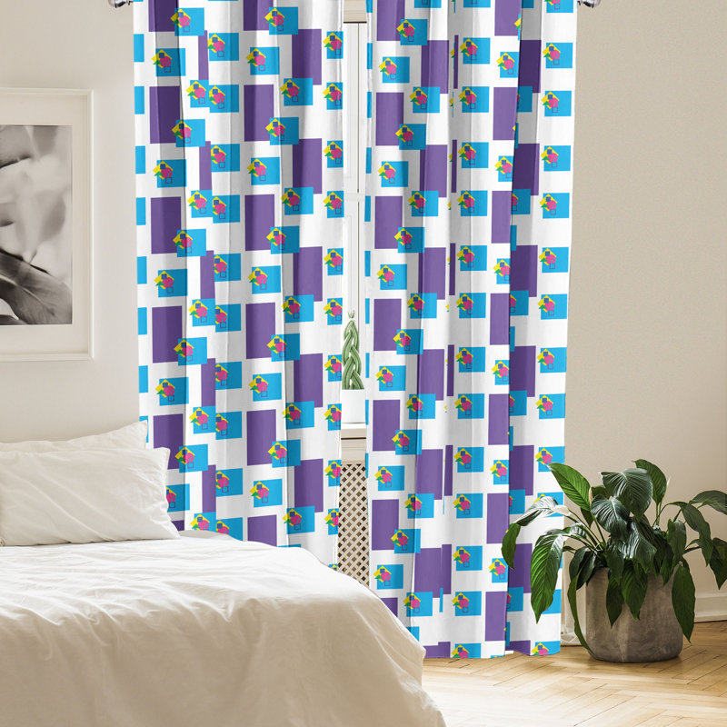 Rideaux 4 panneaux East Urban Home, L 56 po x L 84 po
