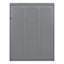 Grand lit escamotable mural avec tablettes, gris