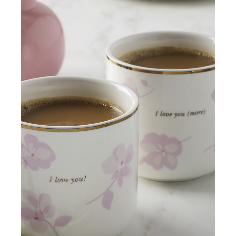 Spring Pansies Mugs, Set of 2