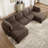 Seat Ruched Detailing Modular Sectional Sofa