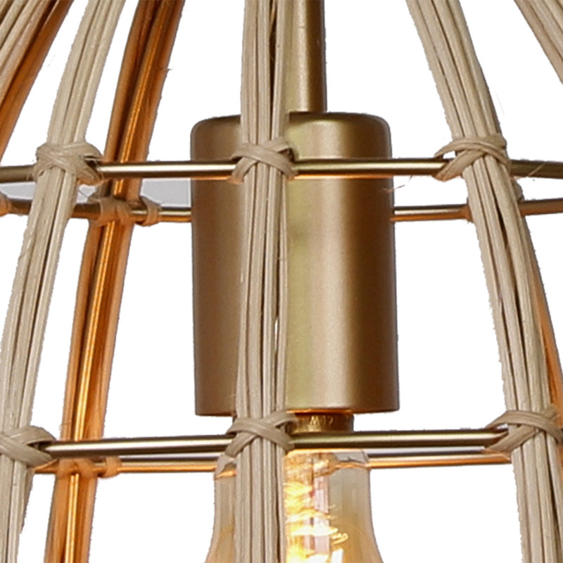 Luminaire suspendu unique à 1 lumière, H 55 po x l 9 po x P 9 po