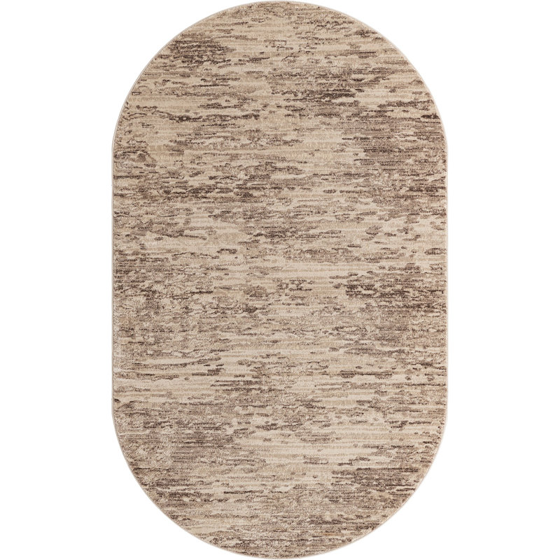 Abstract Indoor Rug, Oval 5' x 8'