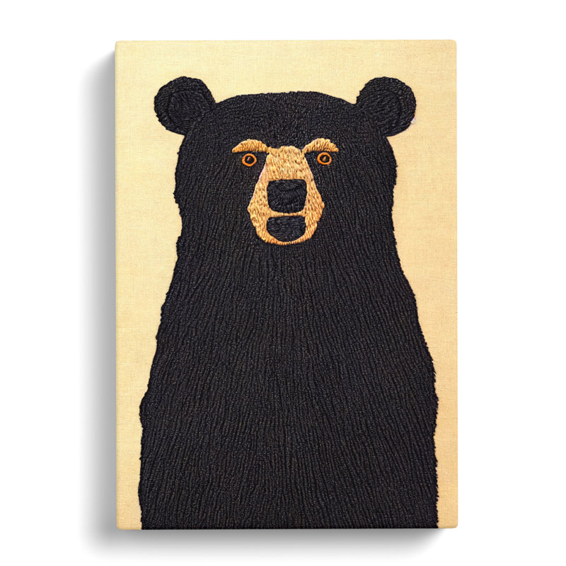 Bear Embroidery Vol.2 - Wrapped Canvas, 76cm H x 50cm W x 3cm D