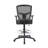 Mea Drafting Stool Chair, Adjustable Arms, Black Mesh, Chrome Footring