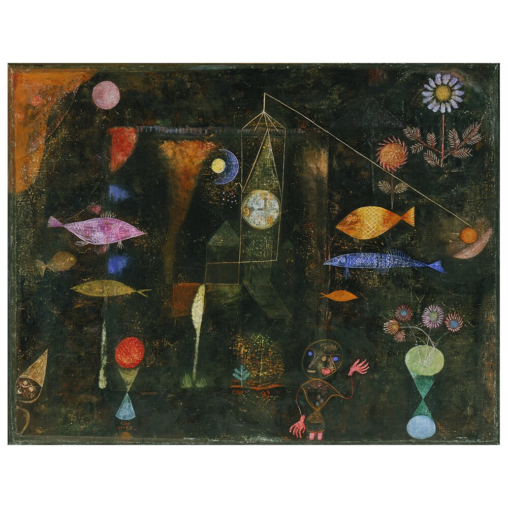 Grafikdruck auf Leinwandbild "Fish Magic" von Paul Klee