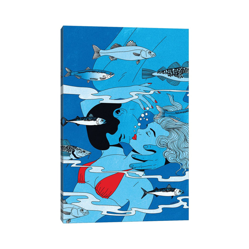 Lovers Underwater by Cosmo - Wrapped Canvas Print, 66.04 cm H x 45.72 cm W