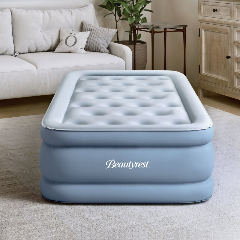 Matelas gonflable surélevé Beautyrest Posture Lux, pompe à air électrique, vinyle résistant à la perforation, Simple