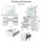41" Large White Vanity – 12-Bulb 3-Color Hollywood Mirror, Extra-Deep 4 Drawers, Poplar Core, Matte-Melamine Finish, Modern Studio Statement