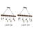 Jason 8 - Light 41.7" Unique Linear Chandelier with Wood Accents